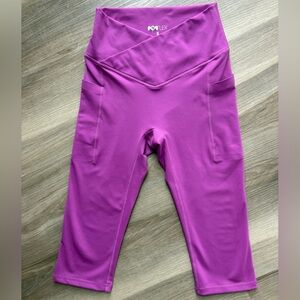 POPFLEX Blogilates Crisscross Hourglass Capri Leggings - S - Royal Orchid
